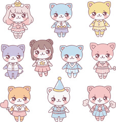 A fun collection of cute animal set