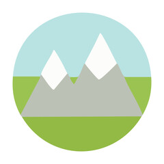 Vector illustration of a mountain