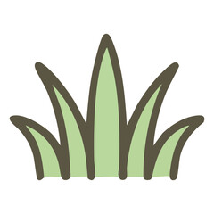 Green grass leaf vector