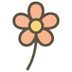 Vector illustration of a flower