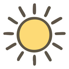 Sun vector doodle art