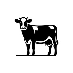 black and white cow