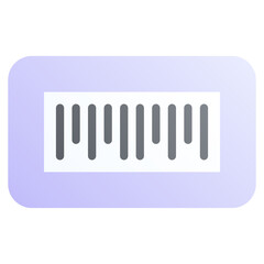 Barcode. Editable vector icon, coloured.