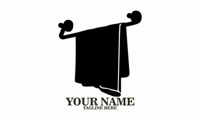 Illustration clean towel on a hanger vector design. Clean towel on a hanger icon and clean towel on a hanger logo design