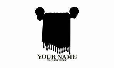Illustration clean towel on a hanger vector design. Clean towel on a hanger icon and clean towel on a hanger logo design