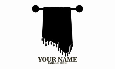 Illustration clean towel on a hanger vector design. Clean towel on a hanger icon and clean towel on a hanger logo design