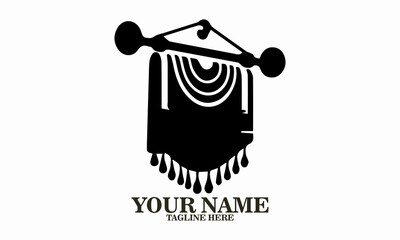 Illustration clean towel on a hanger vector design. Clean towel on a hanger icon and clean towel on a hanger logo design
