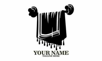 Illustration clean towel on a hanger vector design. Clean towel on a hanger icon and clean towel on a hanger logo design