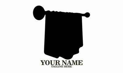Illustration clean towel on a hanger vector design. Clean towel on a hanger icon and clean towel on a hanger logo design