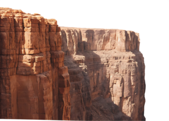  cliffs with steep edges isolated on white background PNG ,ai generated