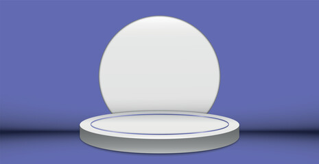 Studio Catwalk with 2025 Color Trend - Vector illustration