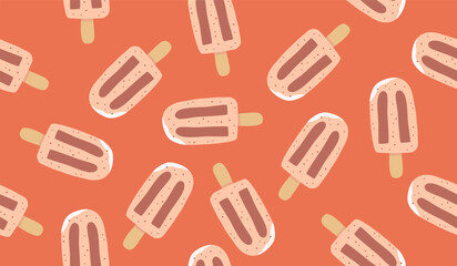 Cute ice cream pattern background vector design