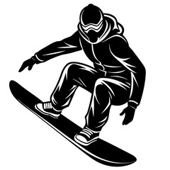 Fototapeta premium snowboard silhouette vector