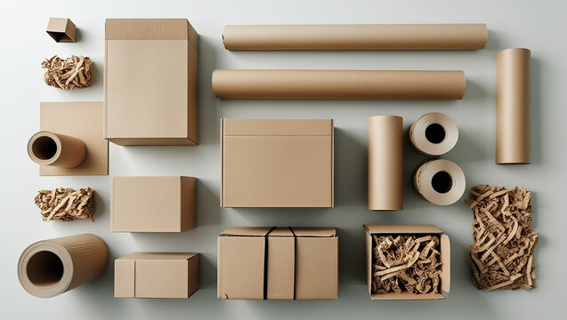 Sustainable Packaging Materials Cardboard Boxes, Tubes, and Fillers
