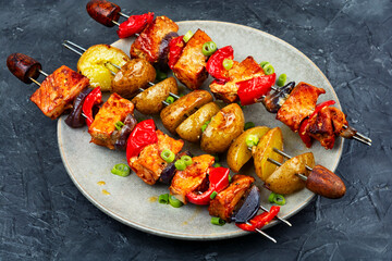 Shish kebab BBQ meat