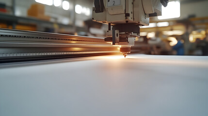 DTF printer operating in a professional workspace, printing vibrant designs onto textile fabric, showcasing advanced direct-to-film printing technology, precise machine operation, and modern43835744 2