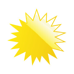 Starburst yellow speech bubble vector