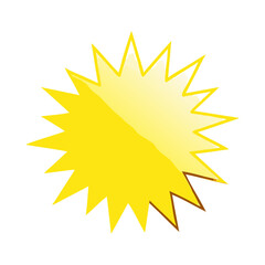 Starburst yellow speech bubble vector