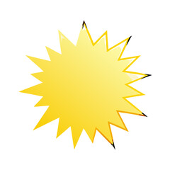 Starburst yellow speech bubble vector