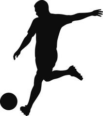 football player silhouette vector