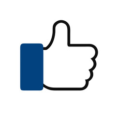 Like icon. Thumb up. Vector illustration