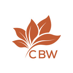 CBW Elegant Minimal Leaf Logo Design , CBW Later Logo, Clean Botanical Logo Design, Eco Friendly Business Logo Vector.
