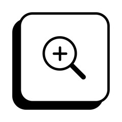 Fototapeta premium Zoom In Icon in Line Style