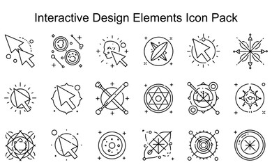 Interactive Design Elements Icon Pack