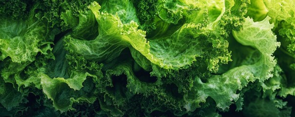 Close-up of green lettuce in a hydroponic farm background, Generative AI