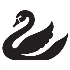 Fototapeta premium Elegant Swan Logo Vector in Silhouette Style – Graceful Bird Symbol Design for Luxury Branding, Beauty Products, Spa, Wedding, Fashion, Nature, and Minimalist Business Themes