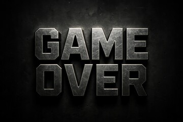 Obraz premium Grunge Style Game Over Text On Dark Background
