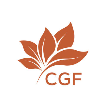 CGF Elegant Minimal Leaf Logo Design , CGF Later Logo, Clean Botanical Logo Design, Eco Friendly Business Logo Vector.
