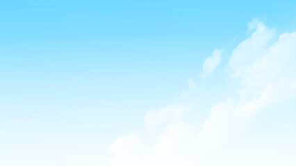 The sky is blue with a few clouds scattered throughout photo. White cloud on blue sky, natural background 