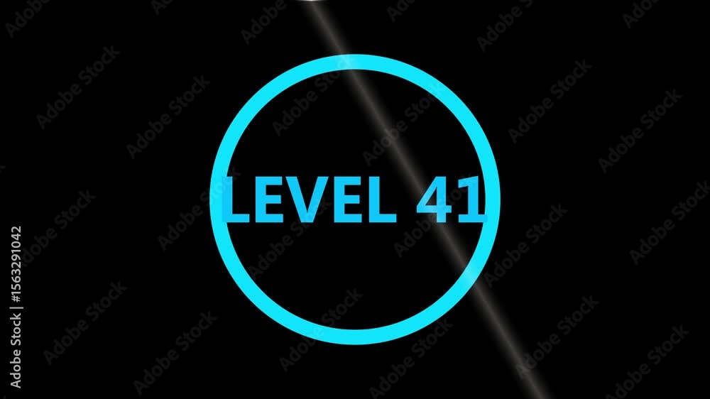 Aufkleber level 1 text animation. level eight text font, level up text animation. level- 1 text animation