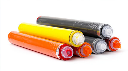 Colorful paint tubes stacked together, showcasing vibrant hues