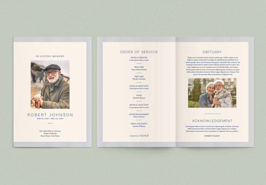 Elegant Funeral Program Layout