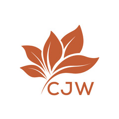 Obraz premium CJW Elegant Minimal Leaf Logo Design , CJW Later Logo, Clean Botanical Logo Design, Eco Friendly Business Logo Vector. 