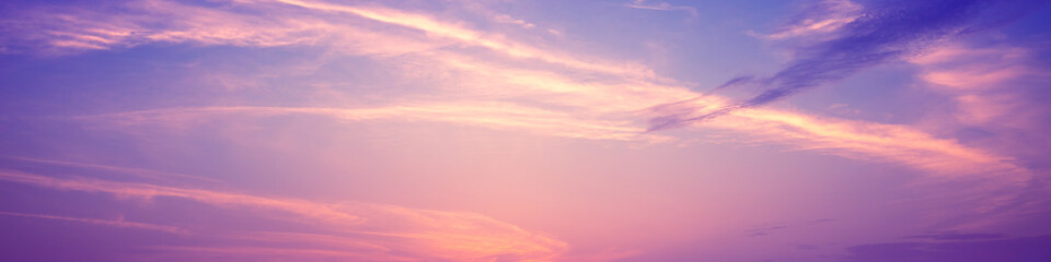 Seascape in the evening. Sunset over the sea with the beautiful blazing sky