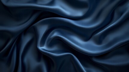 Obraz premium Luxurious Flowing Textile Creates Soft Waves with Subtle Shimmering and Dark Folds for Elegance