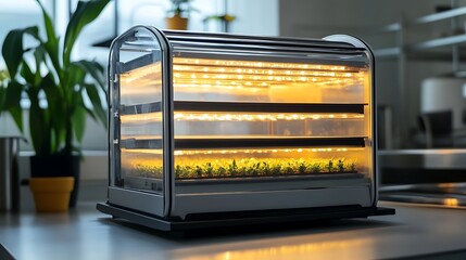 Obraz premium Compact seed incubator with controlled light and temperature 