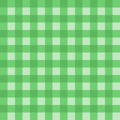 Green gingham plaid checkered seamless pattern background.