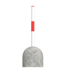 3D rendering illustration of a concrete bollard with a pole