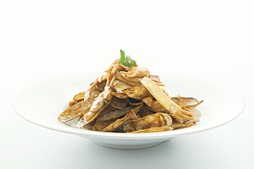 Summer food stalls: stir-fried razor clams