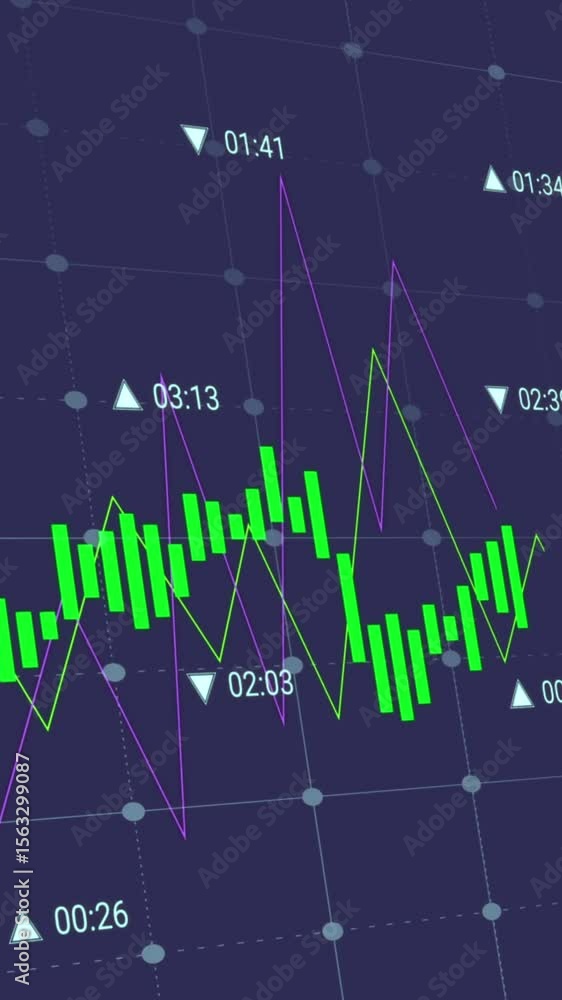Poster animation of data processing over house