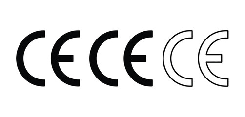 Multiple CE Mark Symbols on White Background