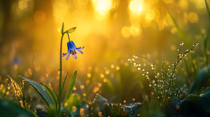 spring meadow with yellow flowers
