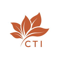 CTI Elegant Minimal Leaf Logo Design , CTI Later Logo, Clean Botanical Logo Design, Eco Friendly Business Logo Vector.

