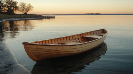 boat at sunset