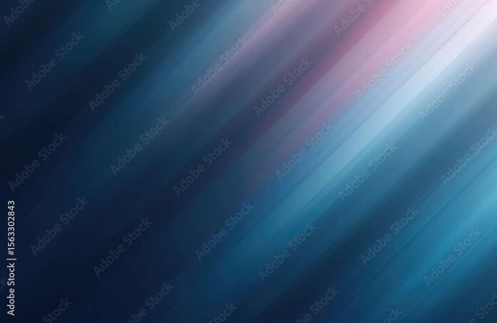 Poster Abstract motion blur background with dynamic lines in various shades of blue. Modern design concept. Vibrant colors create sense of speed. Perfect backdrop for tech, business, futuristic themes.