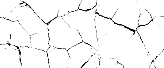 Vector style surface grunge wall cracked pattern background